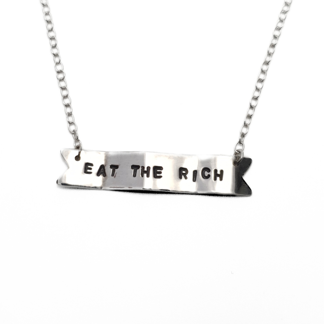 Anti-Fascism Banner Necklace