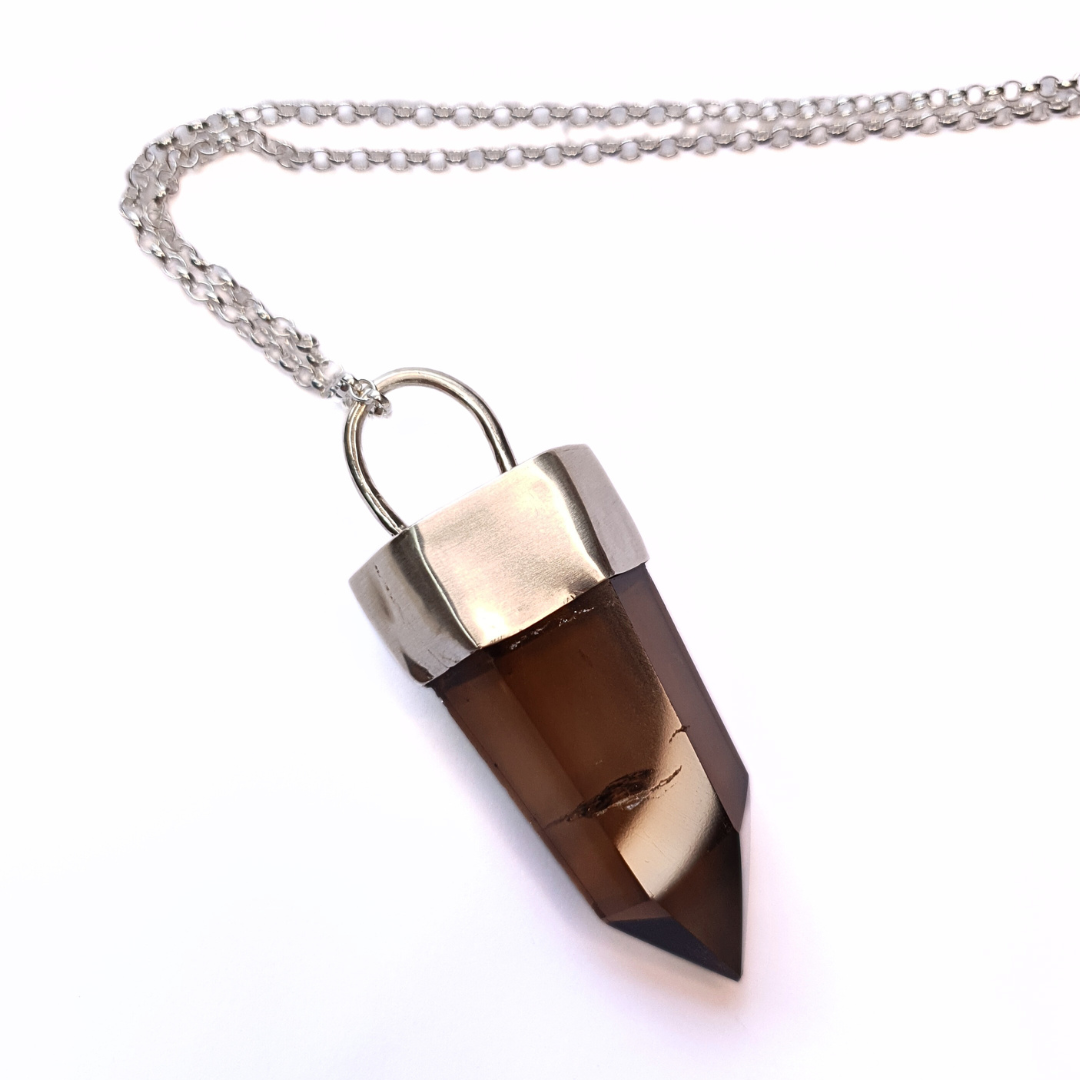 XL Smoky Quartz Amulet