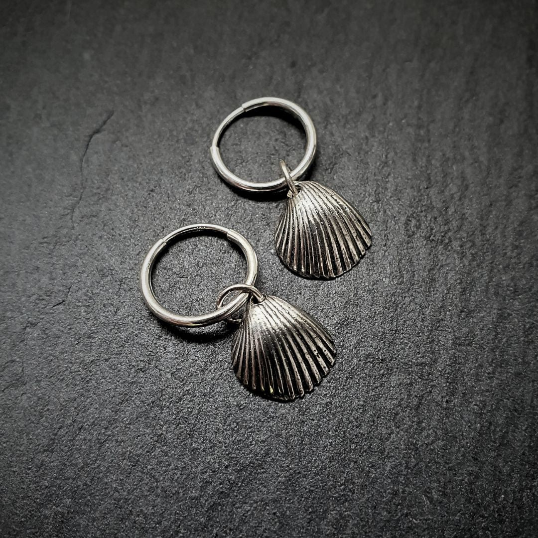 Seashell Hoop Earrings