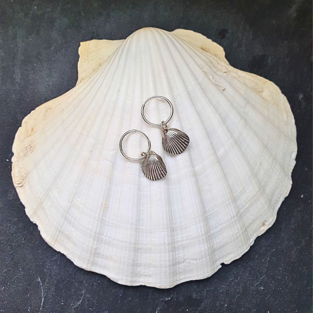 Seashell Hoop Earrings
