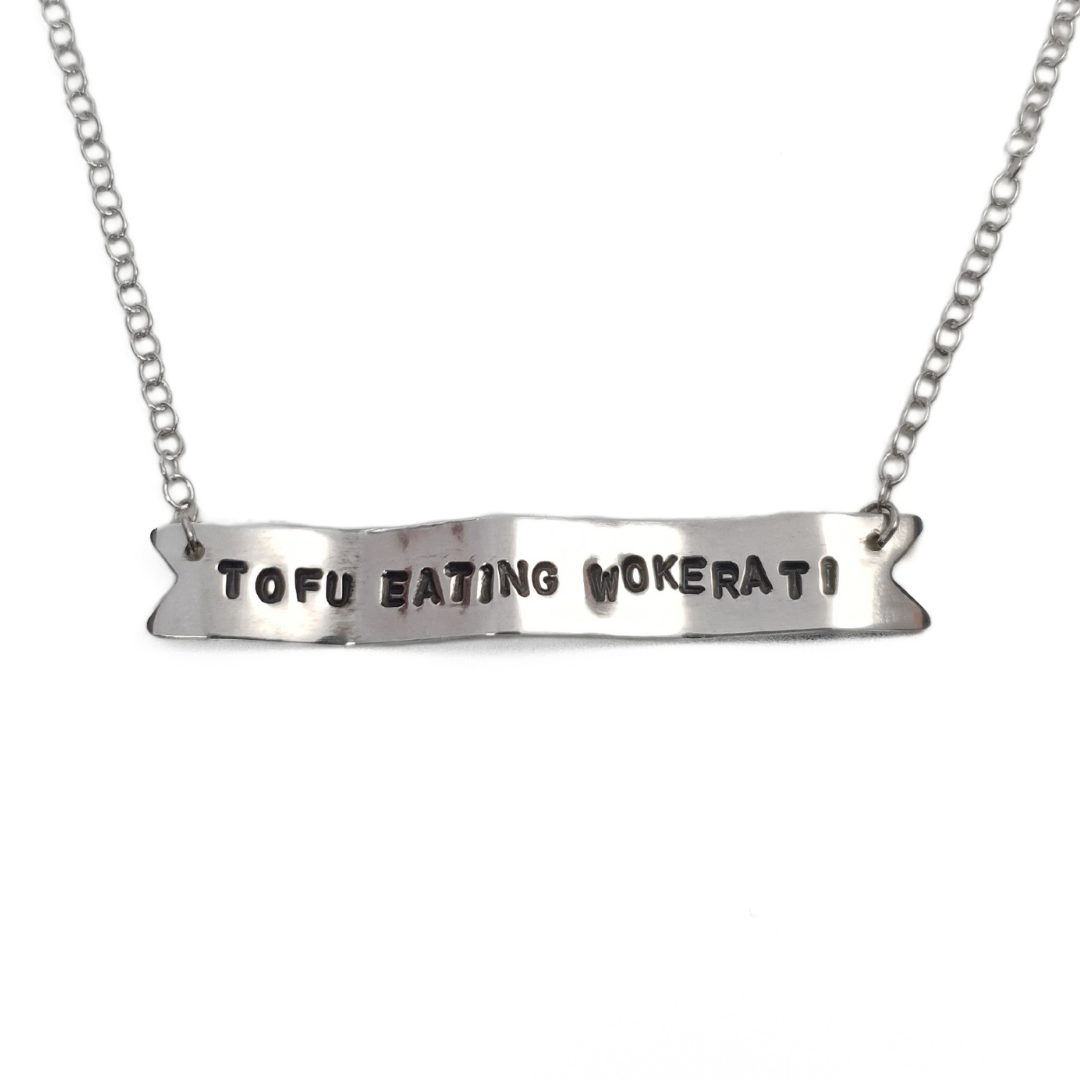 Anti-Fascism Banner Necklace