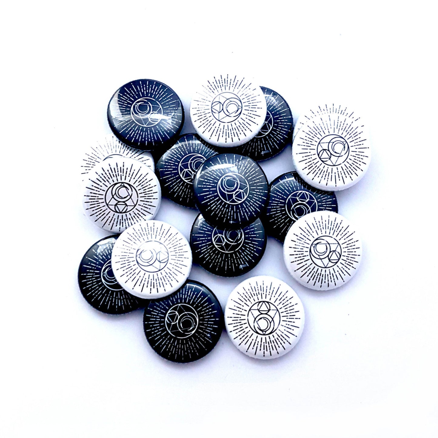 Campfire & Compass Button Pin