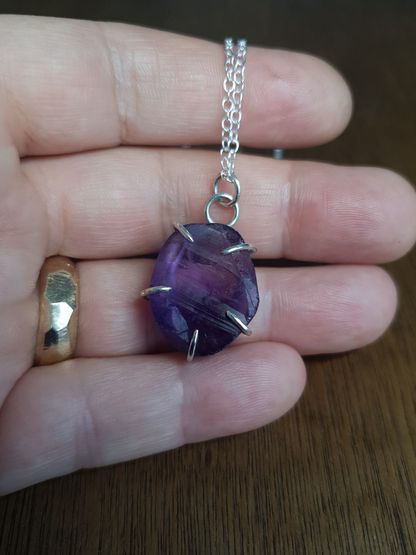 Amethyst Claw Necklace