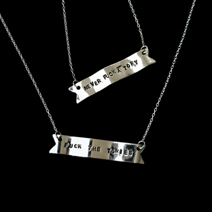 Protest Banner Necklace