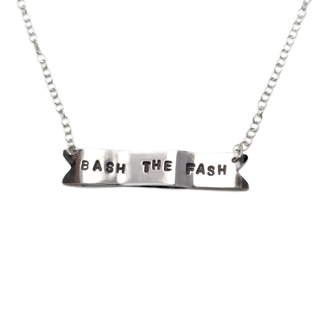 Anti-Fascism Banner Necklace