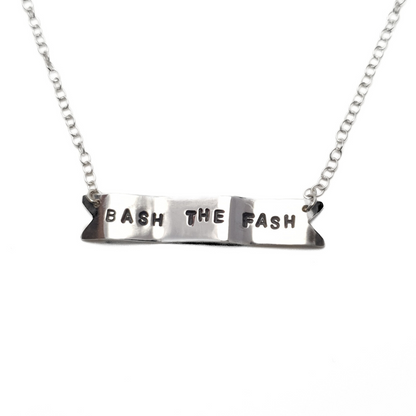 Anti-Fascism Banner Necklace