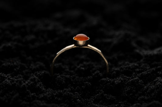 Carnelian Stacking Ring - Gold