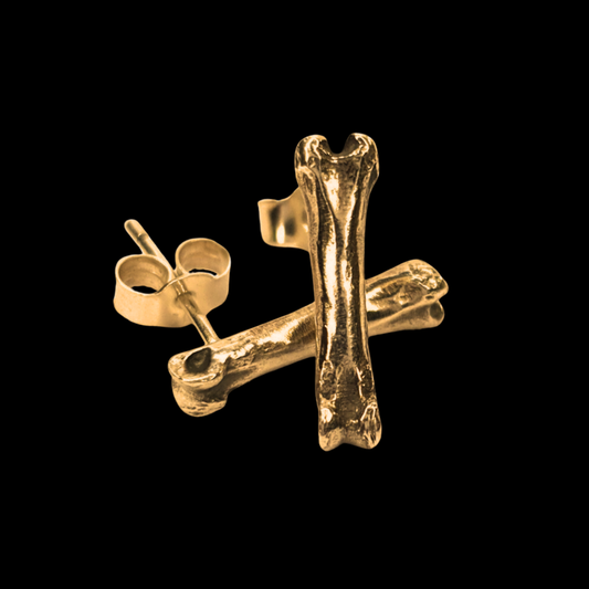 Ossium Stud Earrings - Gold