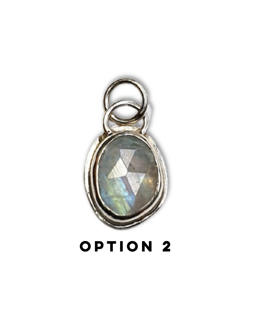 Dainty Rainbow Moonstone Pendant