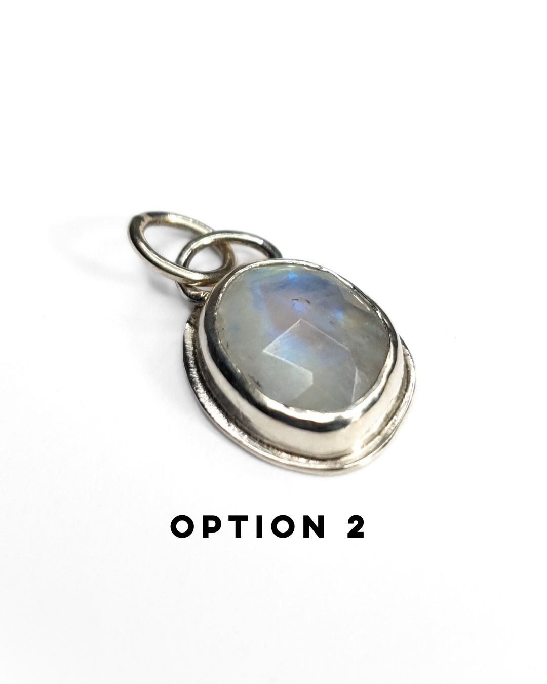 Dainty Rainbow Moonstone Pendant