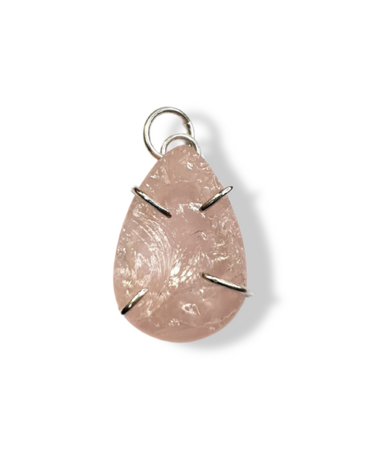 Rose Quartz Claw Pendant