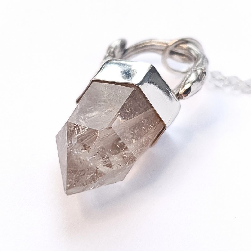 Woodland Gold Rutile Quartz Point Necklace