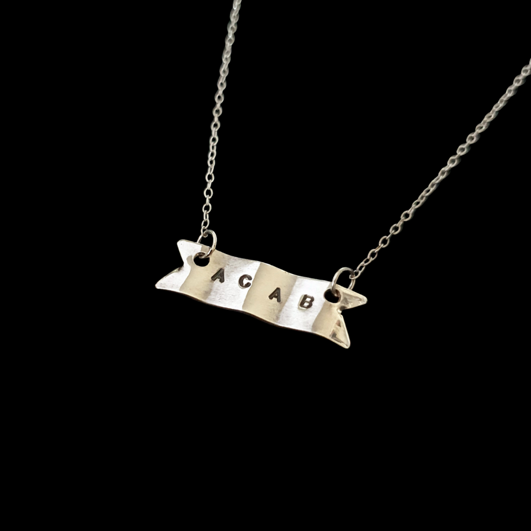 Anti-Police Banner Necklace