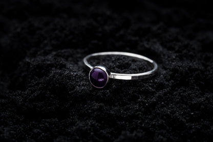 Amethyst Stacking Ring - Silver