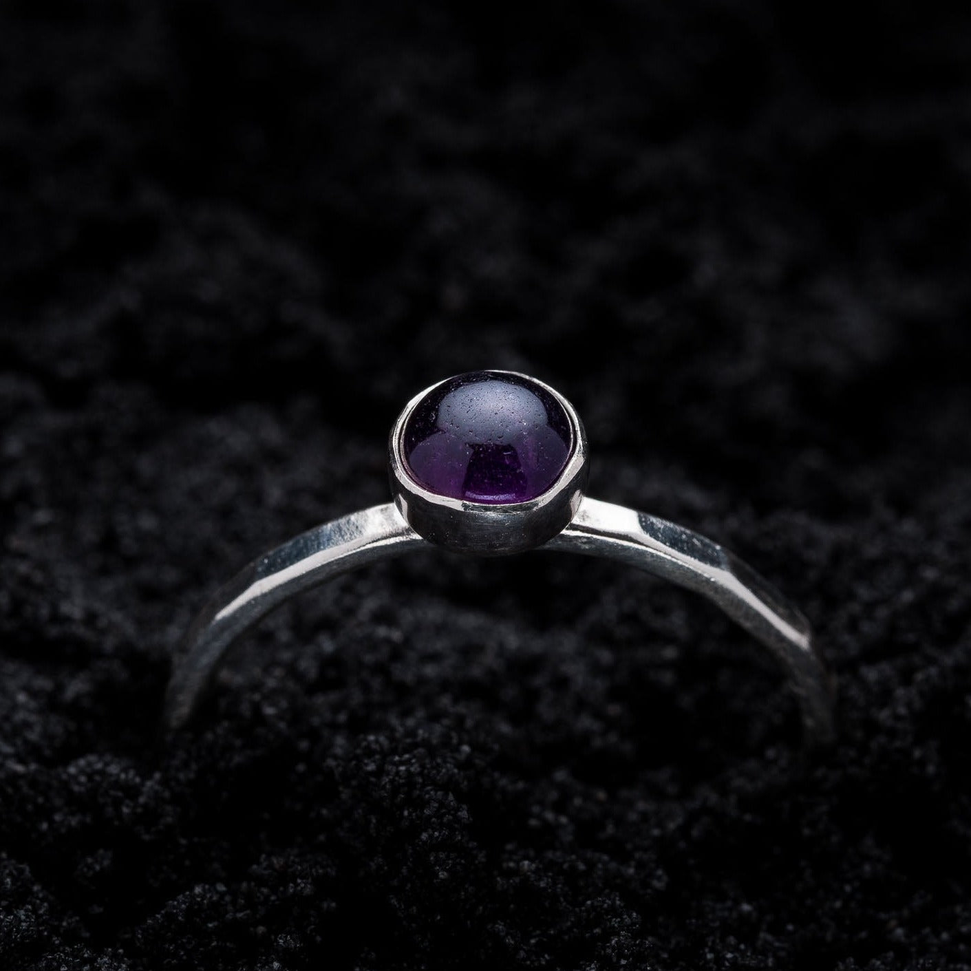 Amethyst Stacking Ring - Silver