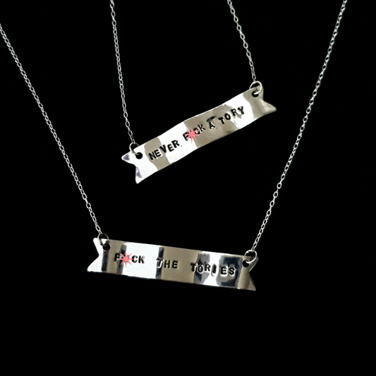Anti-Tory Banner Necklace