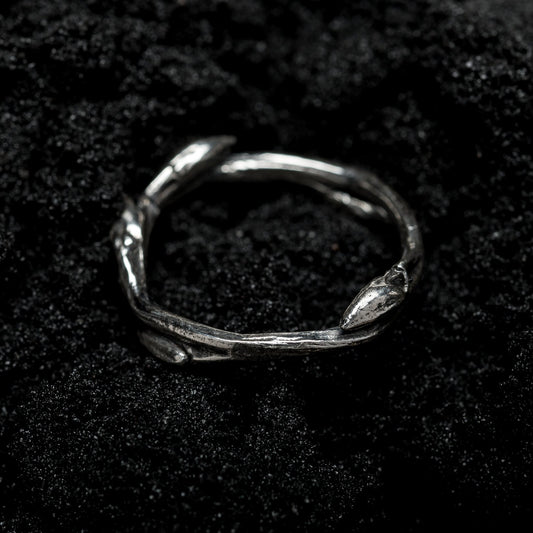 Woodland Budded Silver Ring