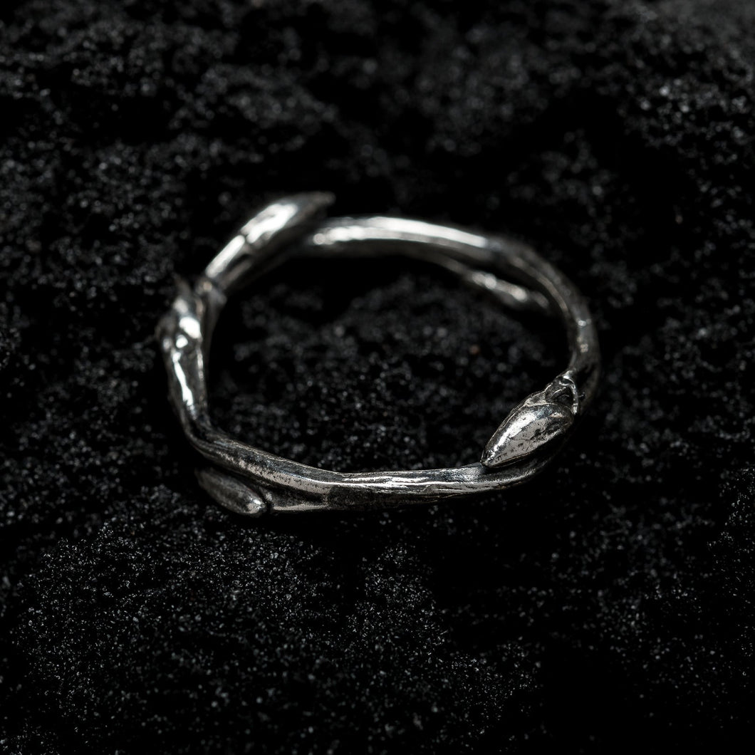 Woodland Budded Silver Ring