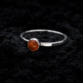 Carnelian Spell Ring - Silver
