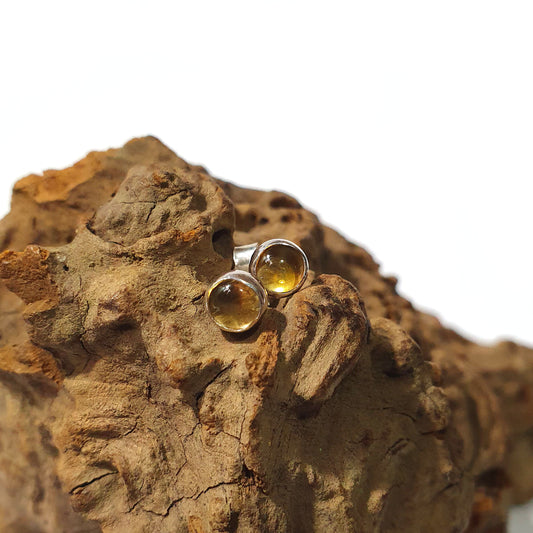 Citrine Stud Earrings (5mm)