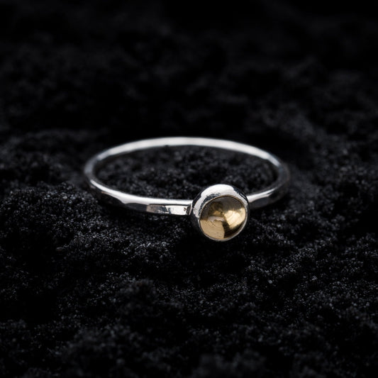 Citrine Stacking Ring - Silver