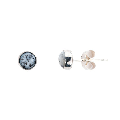 Dendritic Agate Stud Earrings (5mm)