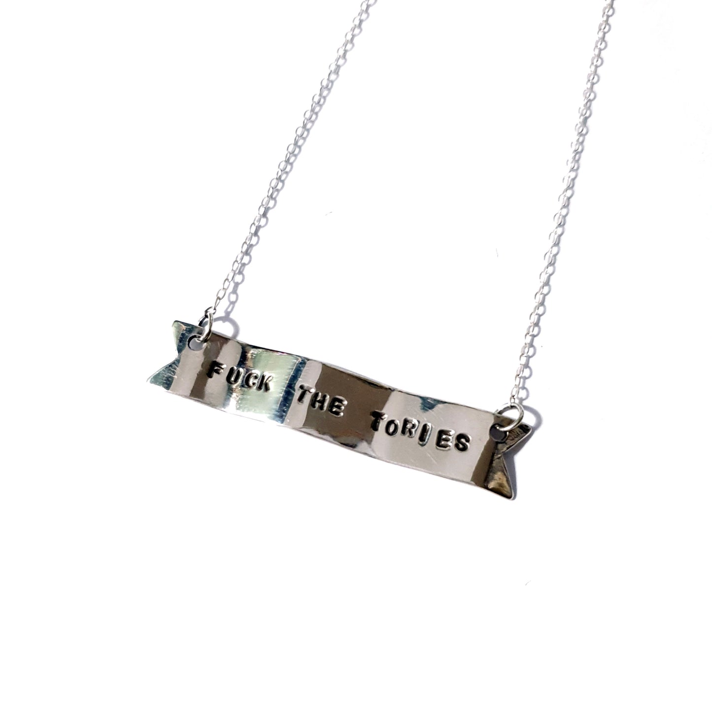 Anti-Tory Banner Necklace