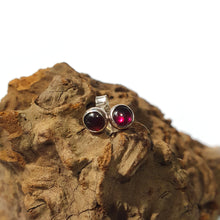 Load image into Gallery viewer, Garnet Stud Earrings (5mm)

