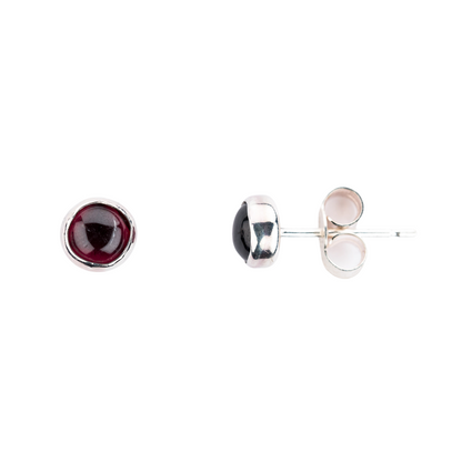 Garnet Stud Earrings (5mm)