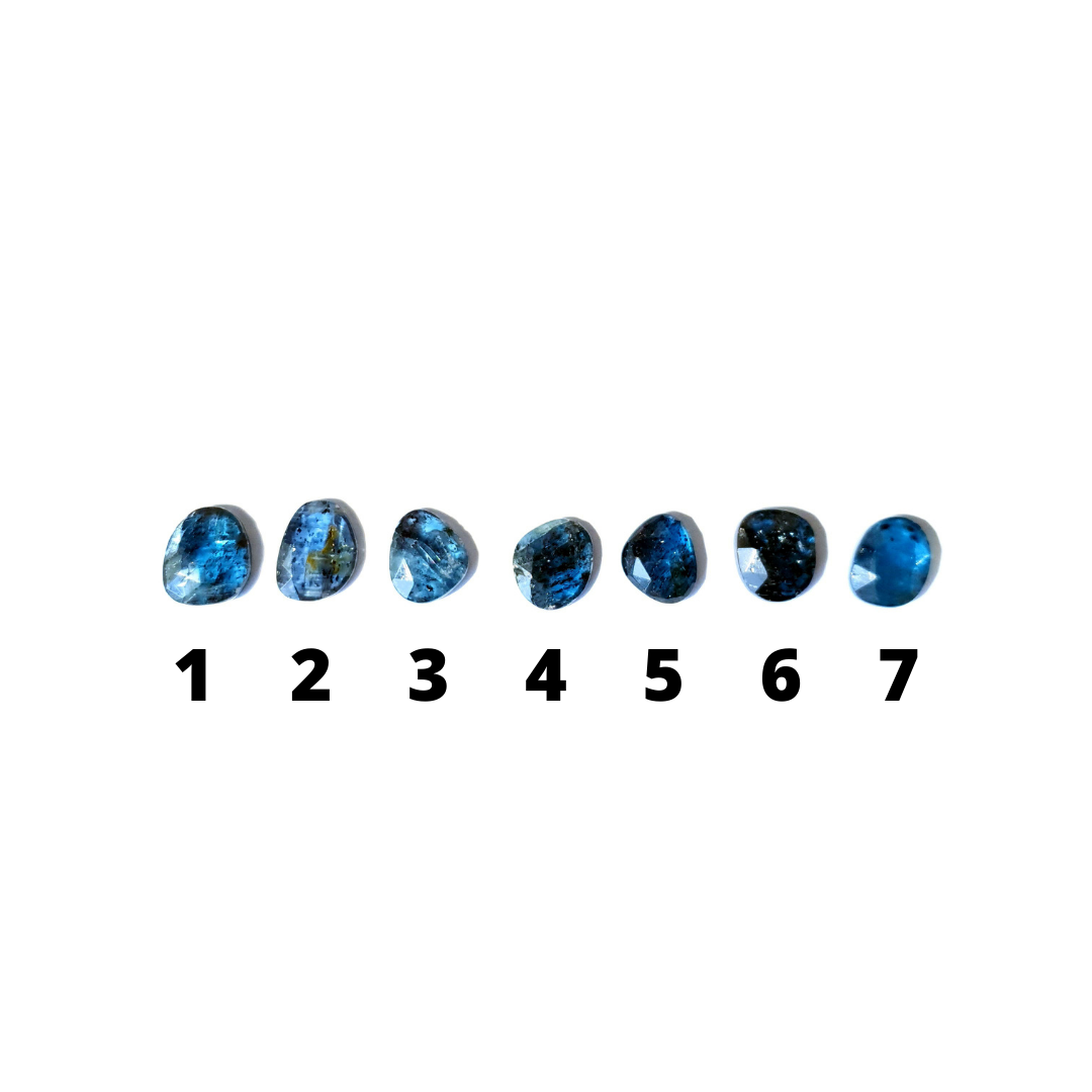 Blue Kyanite Ore Signet Ring