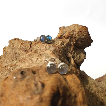 Labradorite Stud Earrings (5mm)