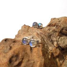 Load image into Gallery viewer, Labradorite Stud Earrings (5mm)
