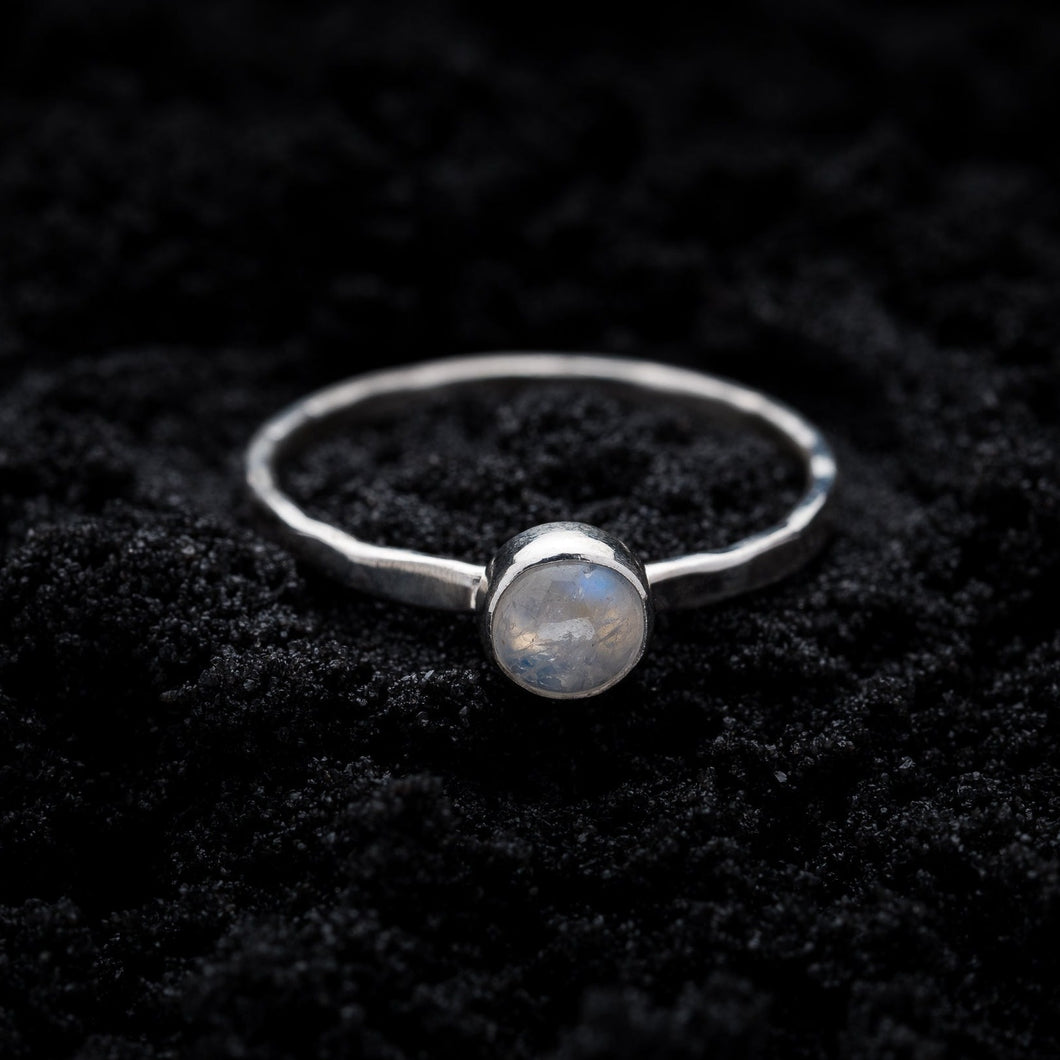 Rainbow Moonstone Stacking Ring