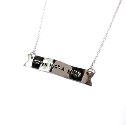 Anti-Tory Banner Necklace