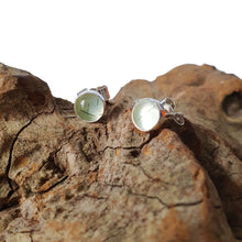 Load image into Gallery viewer, Prehnite Stud Earrings (5mm)
