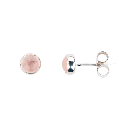 Rose Quartz Stud Earrings (5mm)