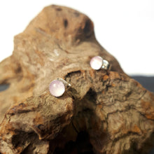 Load image into Gallery viewer, Rose Quartz Stud Earrings (5mm)
