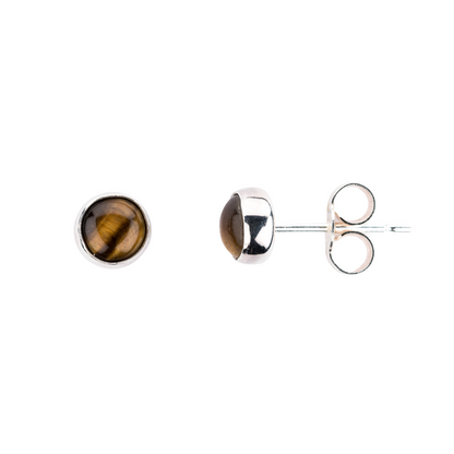 Tiger's Eye Earrings (5mm)