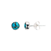 Load image into Gallery viewer, Turquoise Stud Earrings (5mm)
