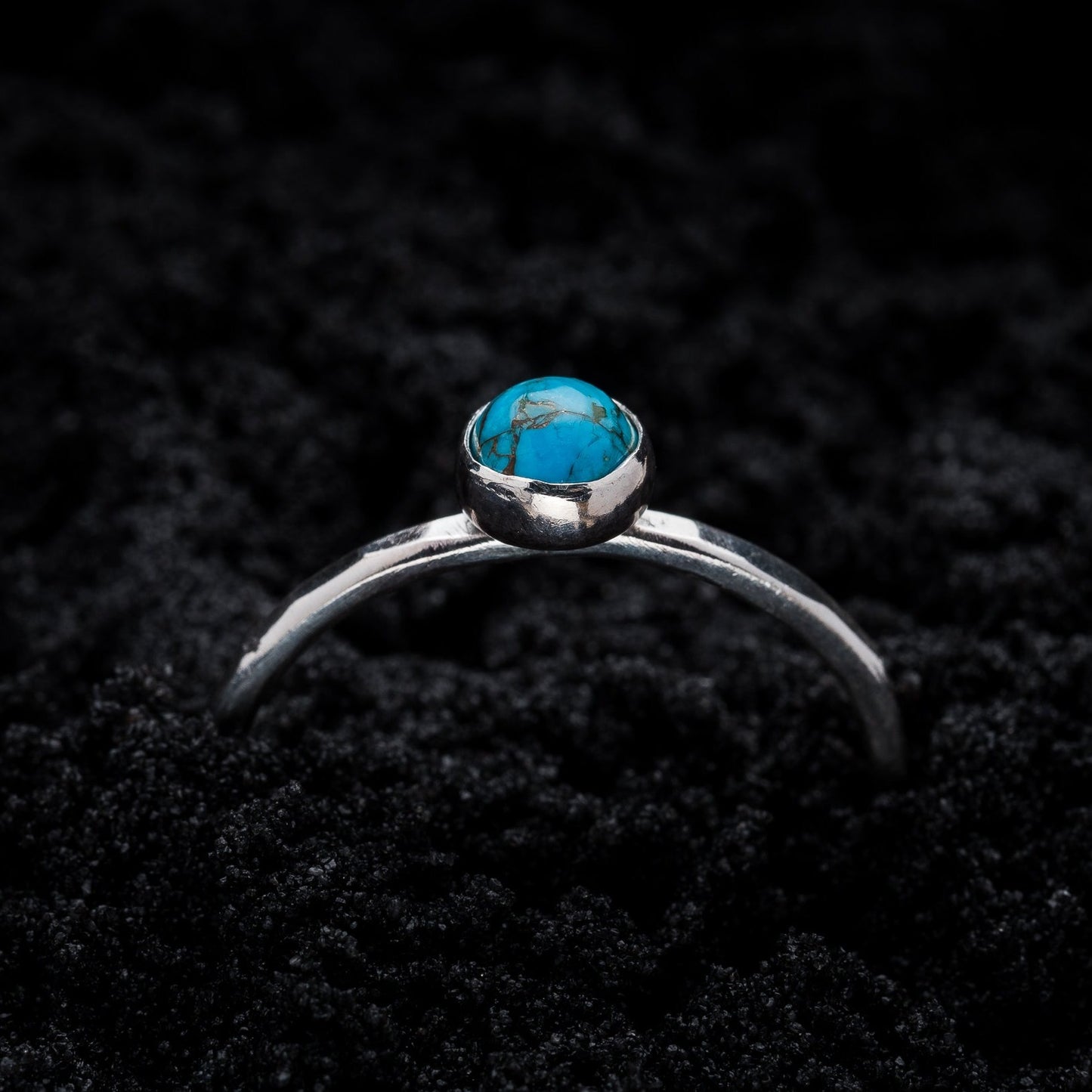 Turquoise Stacking Ring - Silver
