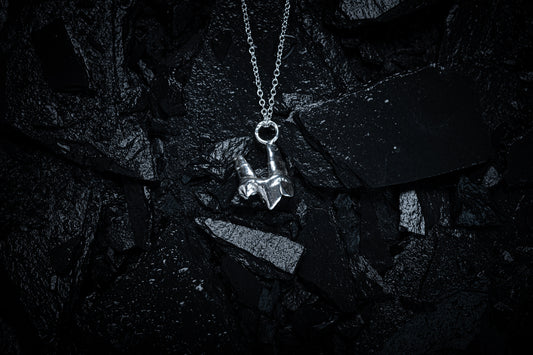 Large Fox Tooth Pendant - Silver