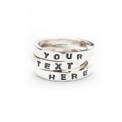 Personalised Stacking Rings