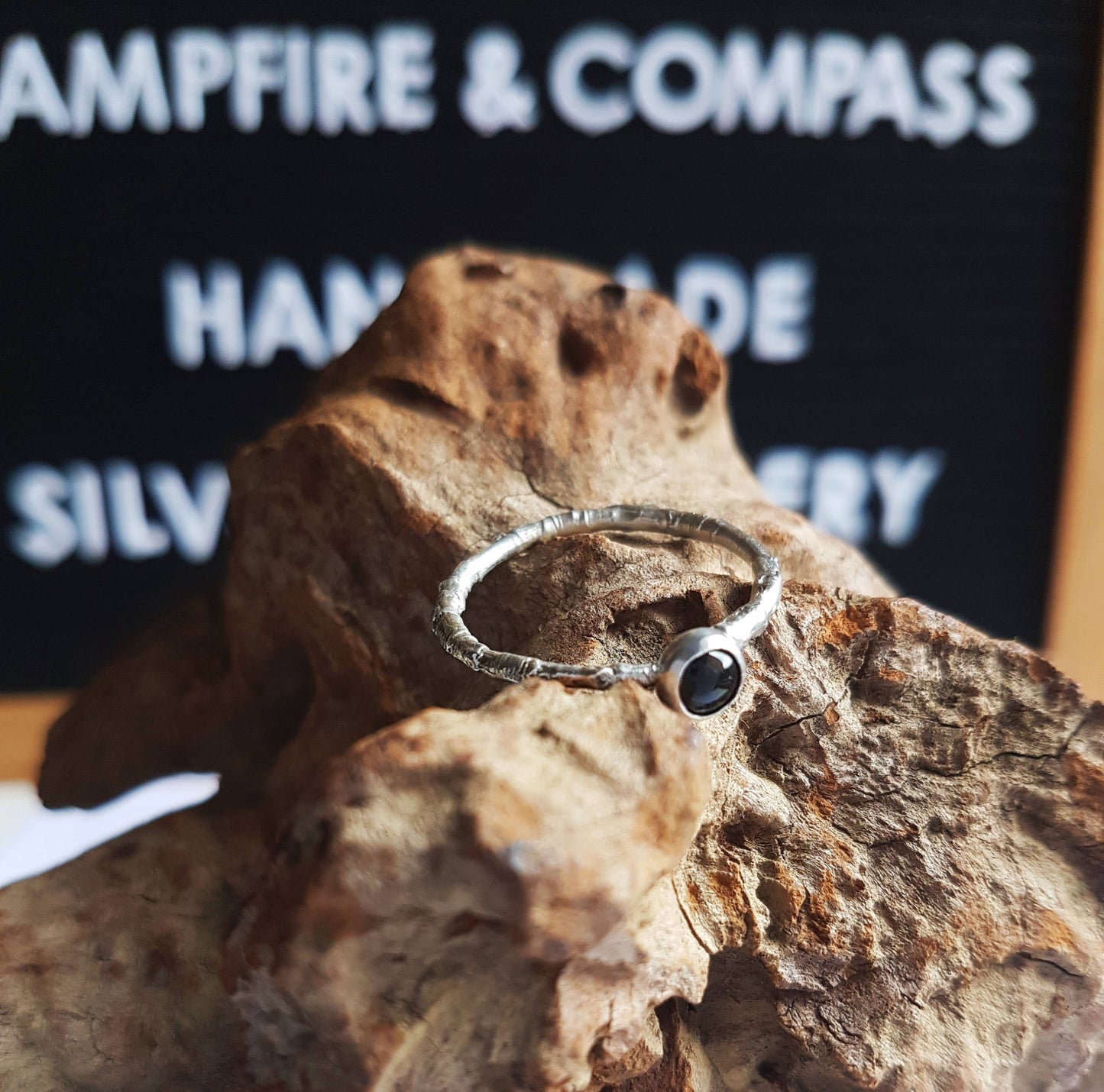 Onyx Woodland Spell Ring
