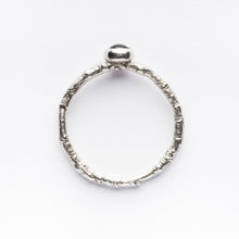 Load image into Gallery viewer, Tourmalated Quartz Woodland Stacking Ring - Size M1/2
